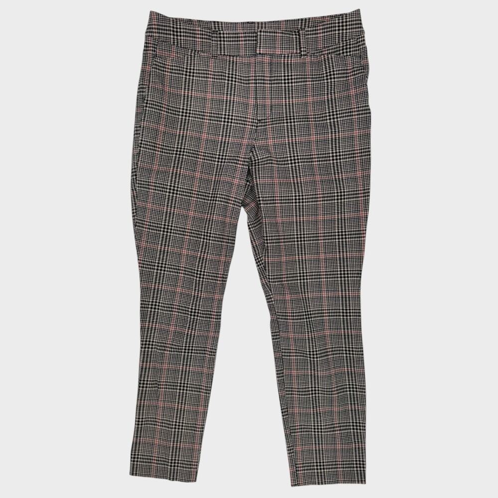 Old Navy Pixie Size 10 High Rise Secret Slim Pockets Herringbone Print Pants